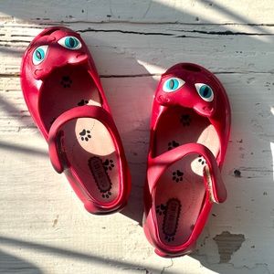 Mini Melissa Ultragirl Cat Mary Jane red flat size 9 (eur 25/26)